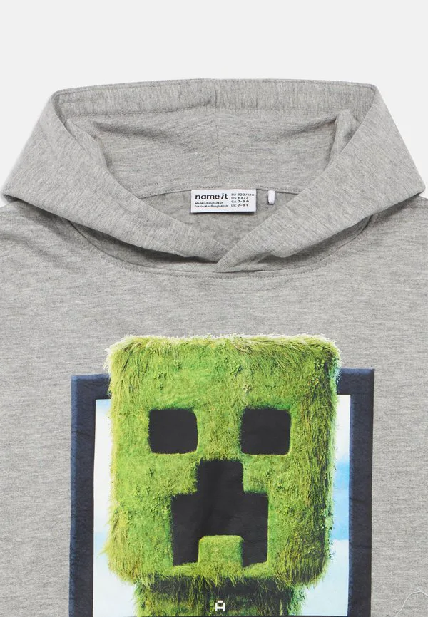 Толстовка nkmollie minecraft Name It, Grey Melange — фото 3