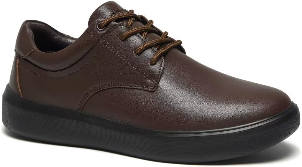 

Мужские ортопедические кожаные туфли OrthoComfoot: удобные кроссовки при фасциите стопы с поддержкой свода, ортопедическая повседневная и деловая обувь для облегчения боли в стопах и пятках, коричневый