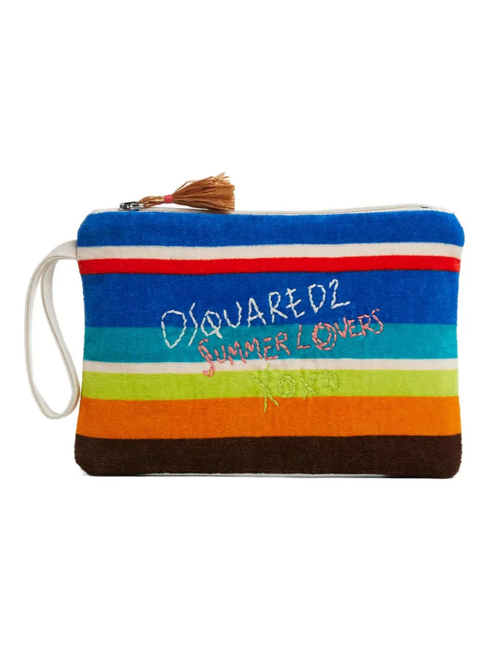 

Полосатый клатч Summer Lovers DSQUARED2, синий
