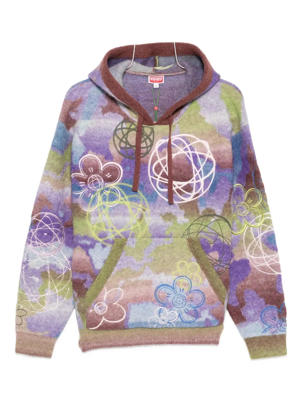 

Толстовка с капюшоном на кулиске X Futura 2000 Kenzo, фиолетовый