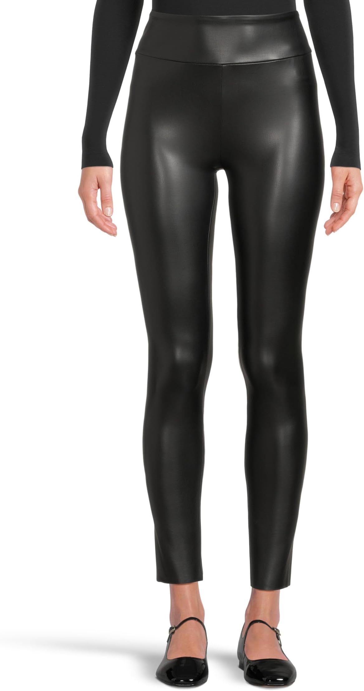 

Брюки Splendid Faux Leather Legging, черный