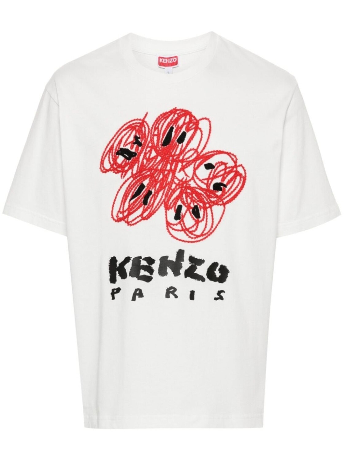 

Kenzo футболка Drawn Varsity, белый