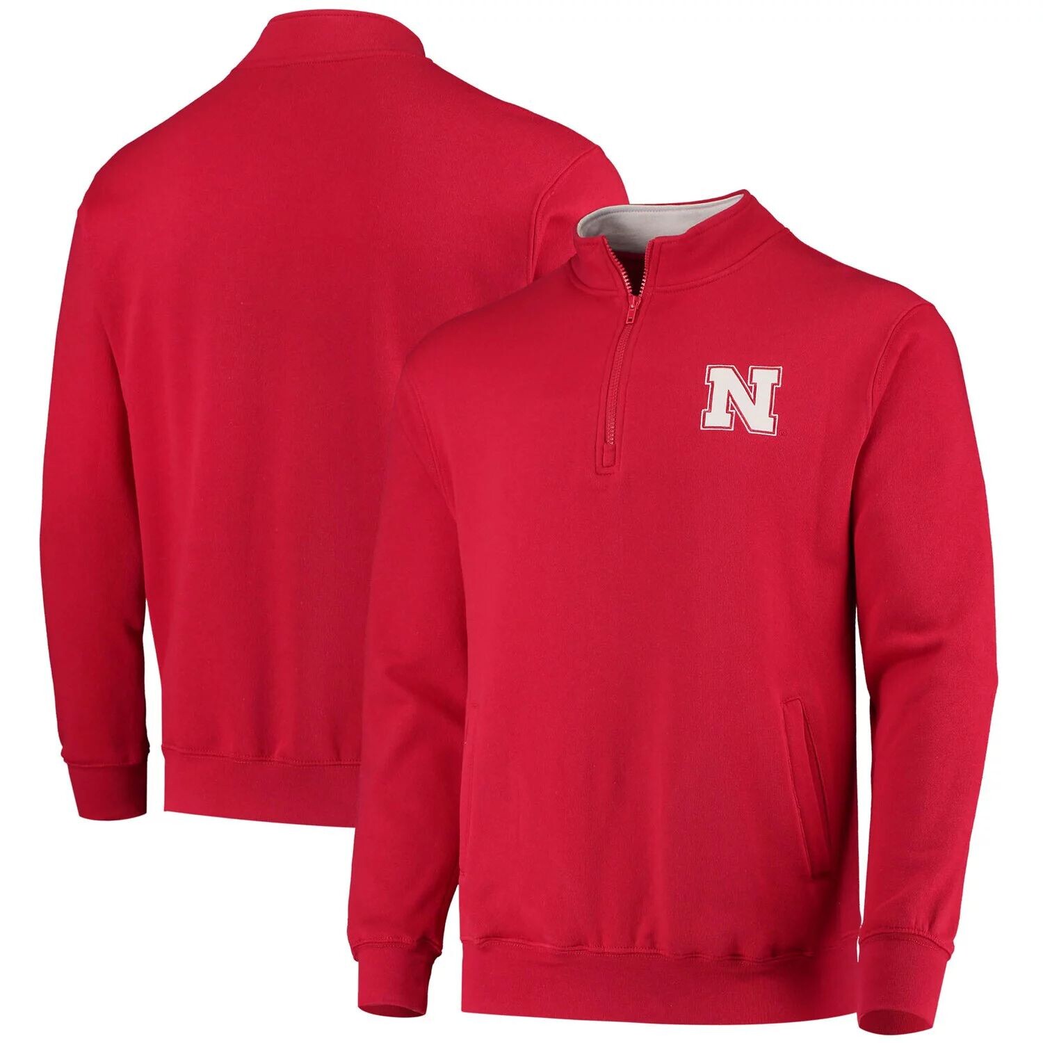 

Мужская куртка Scarlet Nebraska Huskers Tortugas с молнией до четверти и логотипом Colosseum