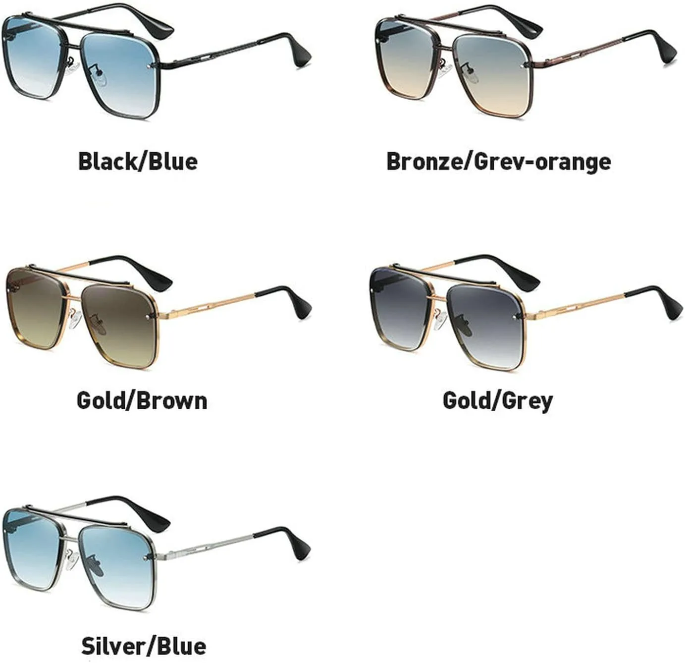 

Классические квадратные солнцезащитные очки-пилот COTIA для женщин, винтажные очки с градиентными линзами для лета, мужские очки для вождения, панк-очки, Gold Tea