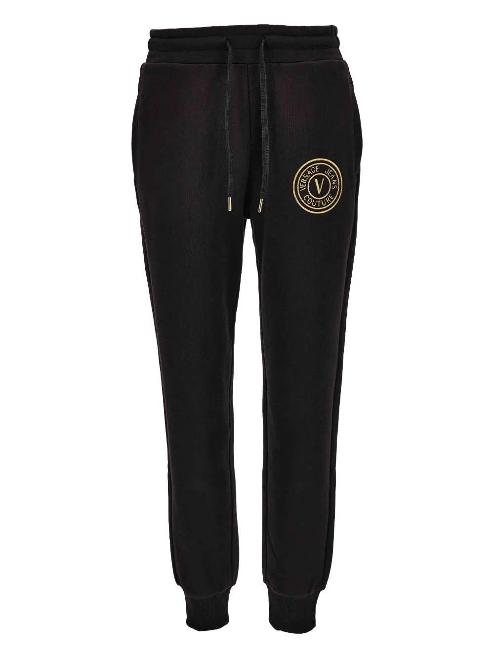 

Брюки с завязками на шнурке и логотипом Versace Jeans Couture, черный