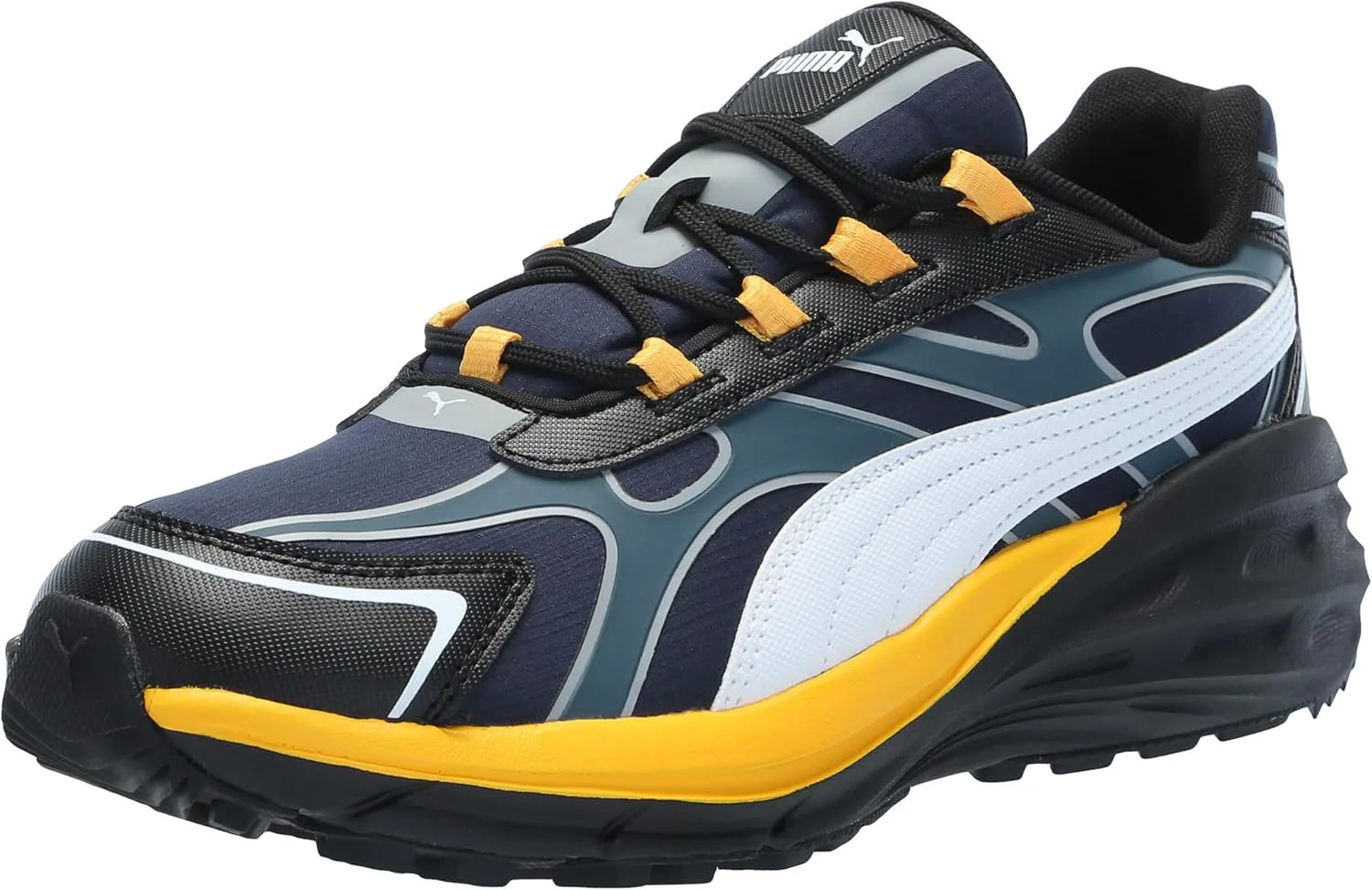 Мужские кожаные кроссовки Puma Hypnotic, темно-синий/белый/серый — фото 2