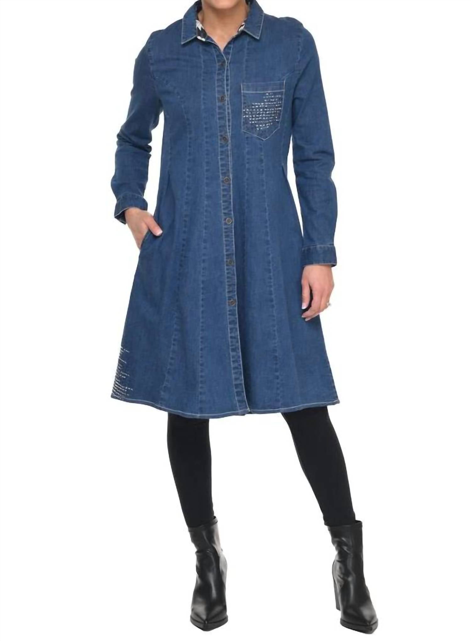 

Tulip Clothing Джинсовое платье Эльзы синего цвета