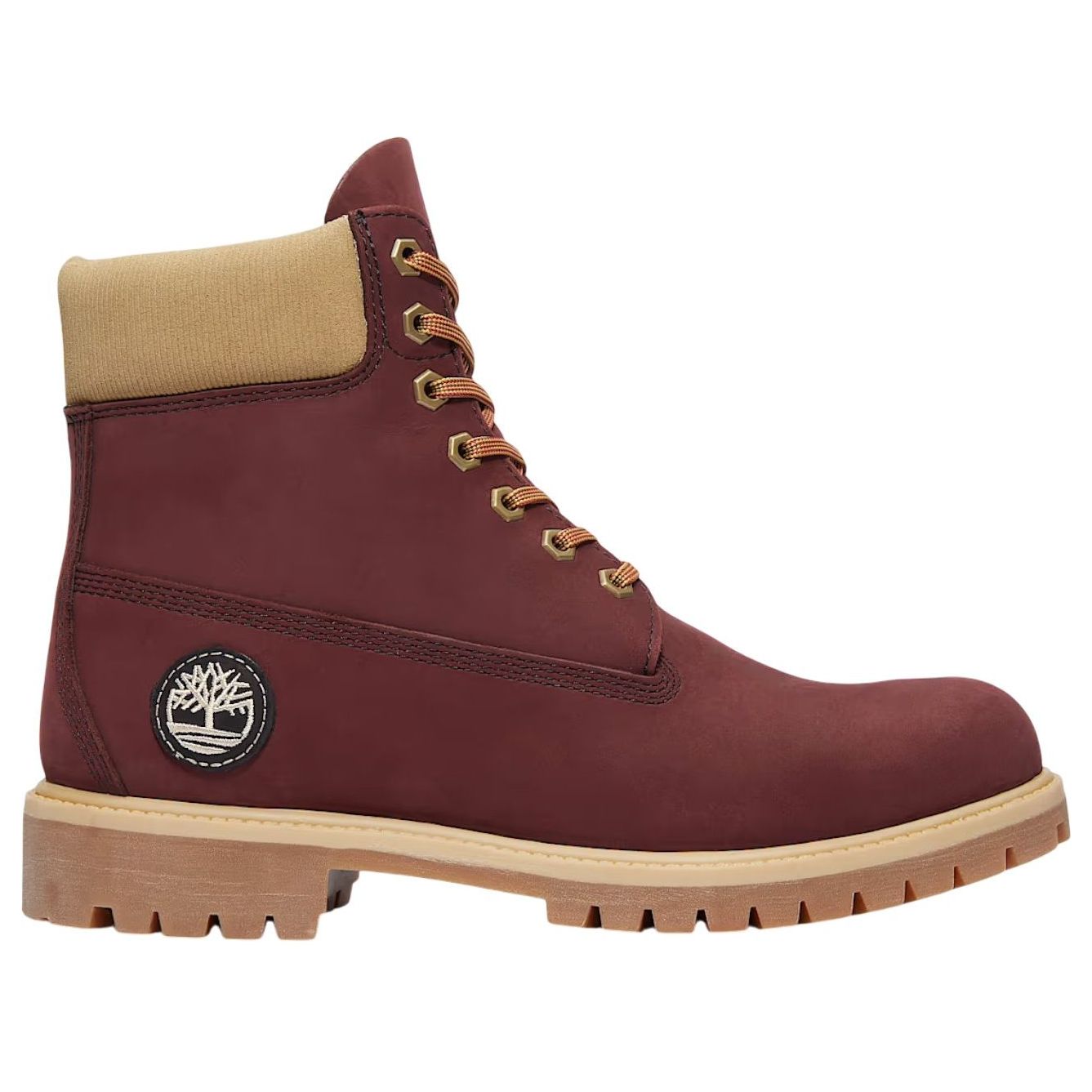 Водонепроницаемые ботинки Timberland 6 Inch Premium, цвет «бордово-бежевый нубук» — фото 2