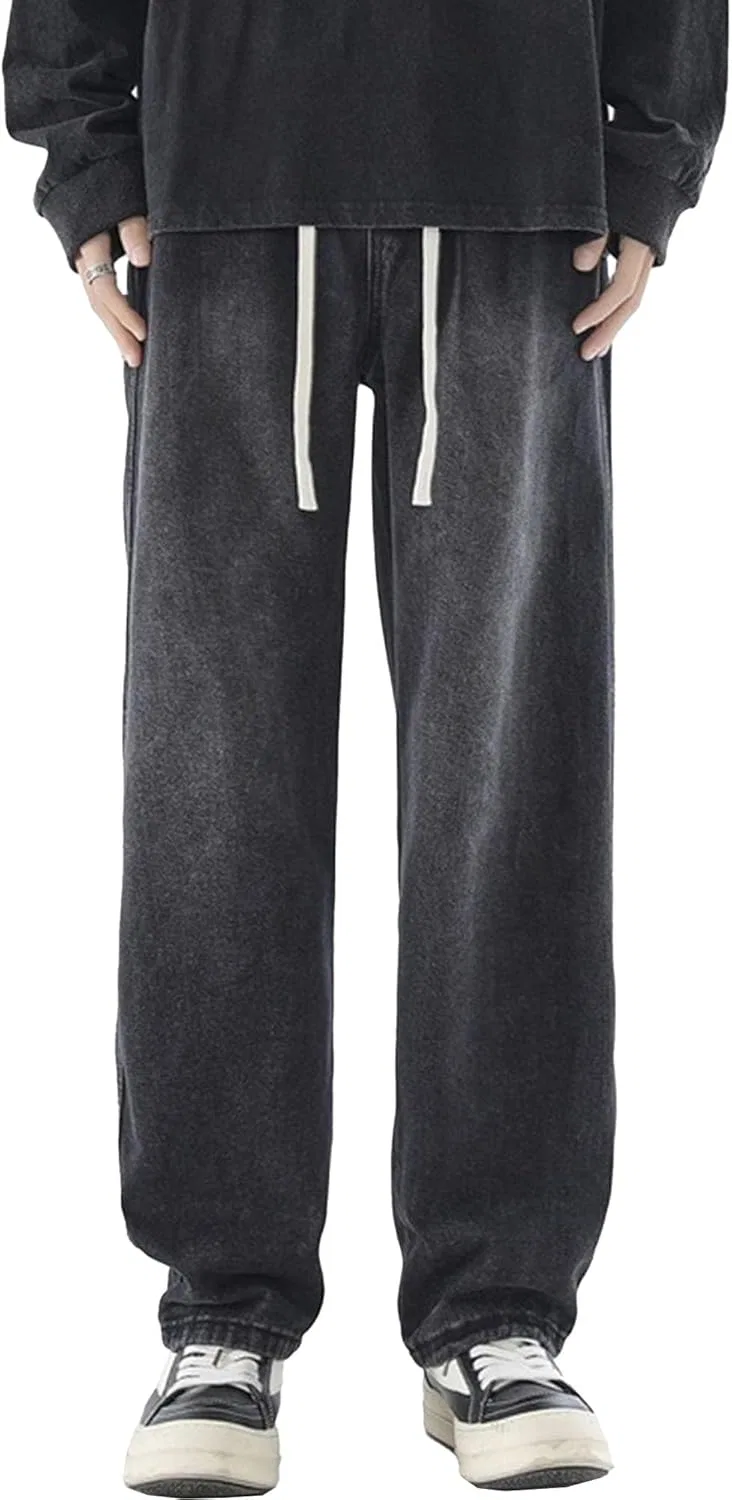 Джинсы на завязке, Regular Fit, Black1