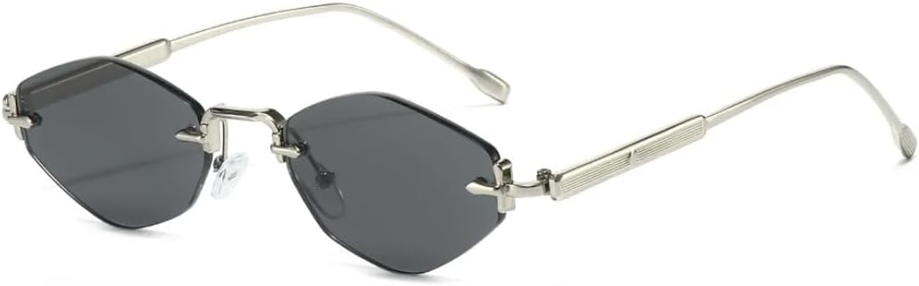 

Роскошные женские солнцезащитные очки в тонкой оправе с градиентным бриллиантовым покрытием; роскошные мужские солнцезащитные очки в металлической оправе с защитой от УФ-излучения UV400 TKKTLLT, Silvery Black