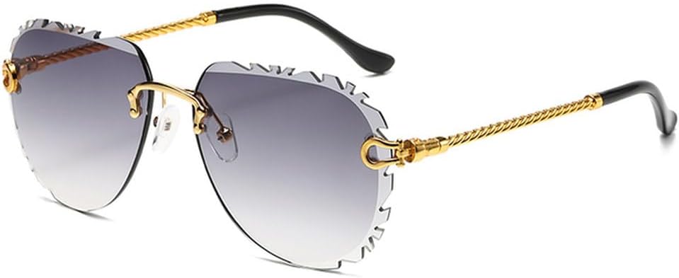 

Солнцезащитные очки LVTFCO без оправы, с круглым узором и обрезанными краями, модные и популярные женские солнцезащитные очки для путешествий и фотосъемки. Популярная мода, Gradient Grey