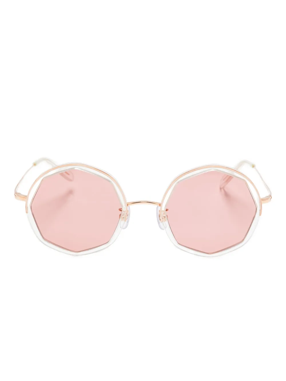 

Солнцезащитные очки Edie в геометричной оправе Megane And Me, золотистый