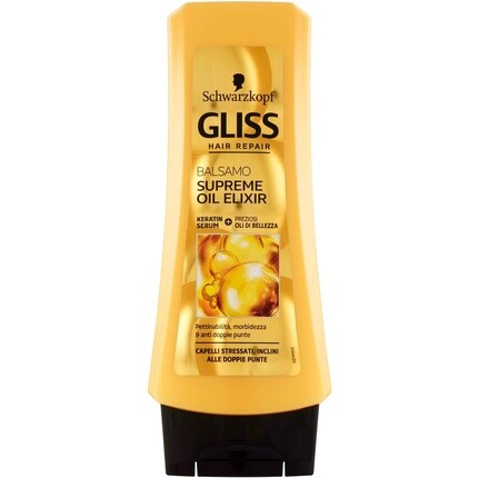 

Testanera Schwarzkopf Gliss Supreme Oil Elixir Кондиционер для поврежденных и склонных к секущимся кончикам волос 200 мл