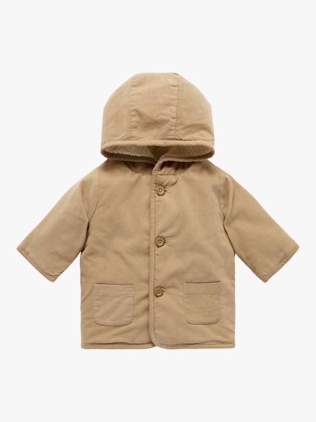 

Детская вельветовая куртка с капюшоном и овчиной Purebaby, Mushroom