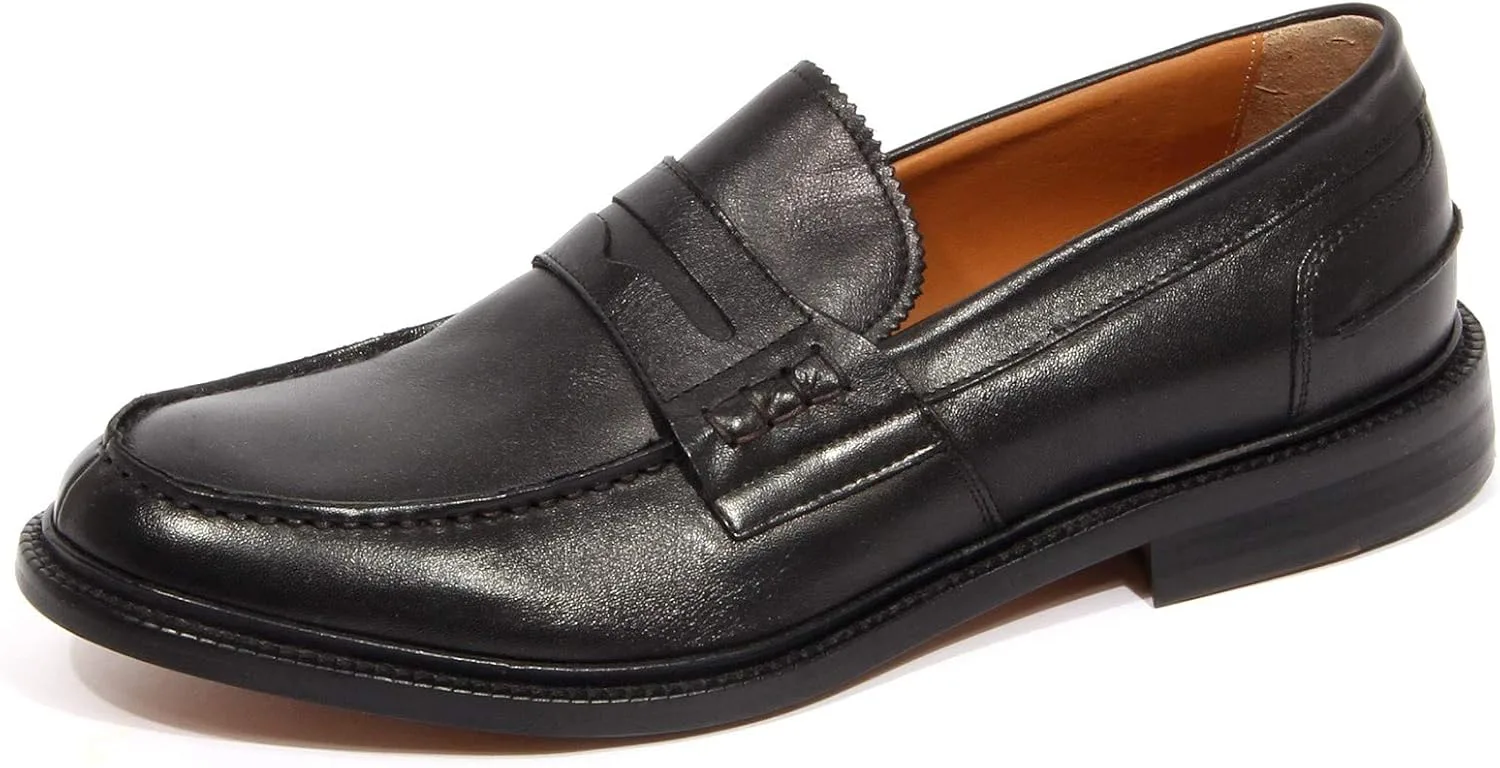 POEMA G1374 Mocassino Uomo Черные кожаные мужские лоферы