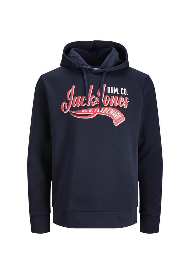 

Толстовка с капюшоном и логотипом Hoodie Jack & Jones, синий