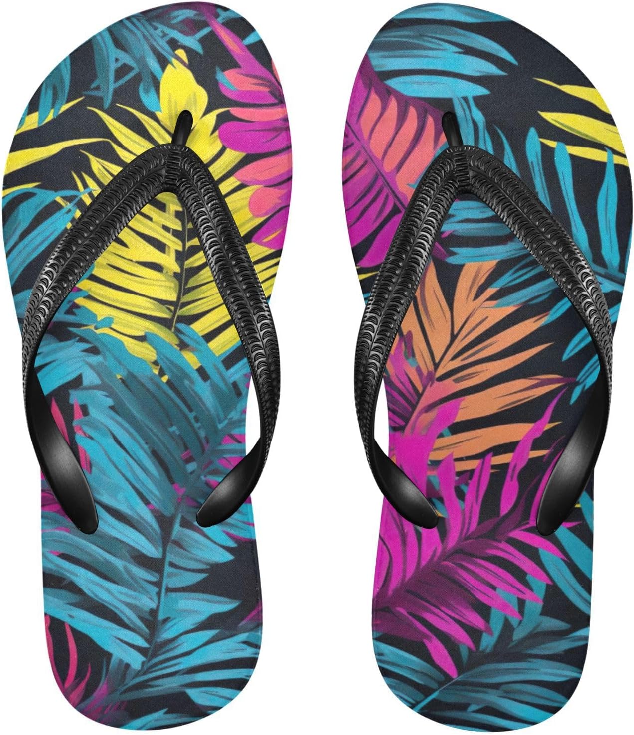 

Женские и мужские летние пляжные шлепанцы Palm Leaf с тропическим дизайном, для душа Kfbe