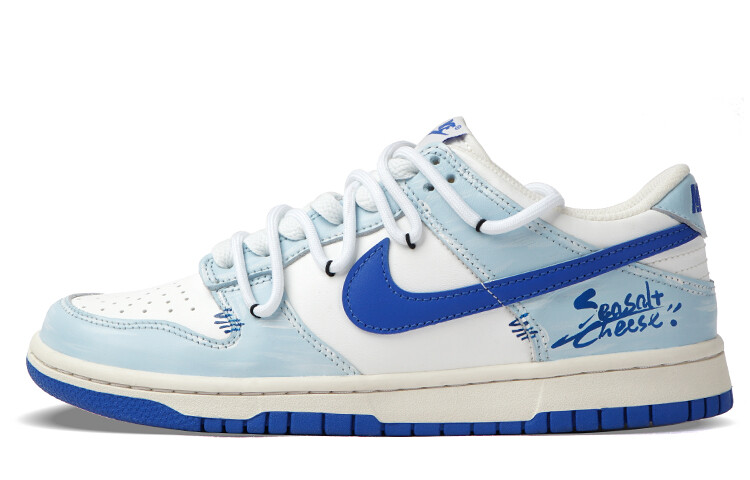 

Кроссовки Nike Dunk Skateboarding Shoes Women's Low-top White/Royal Blue/Fern Green, синий/белый