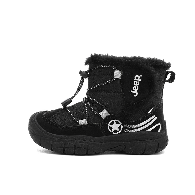 Утепленные зимние ботинки mid top для детей с противоскользящей и износостойкой подошвой Jeep, lotus розовый/coffee коричневый[fleece-lined] — фото 3