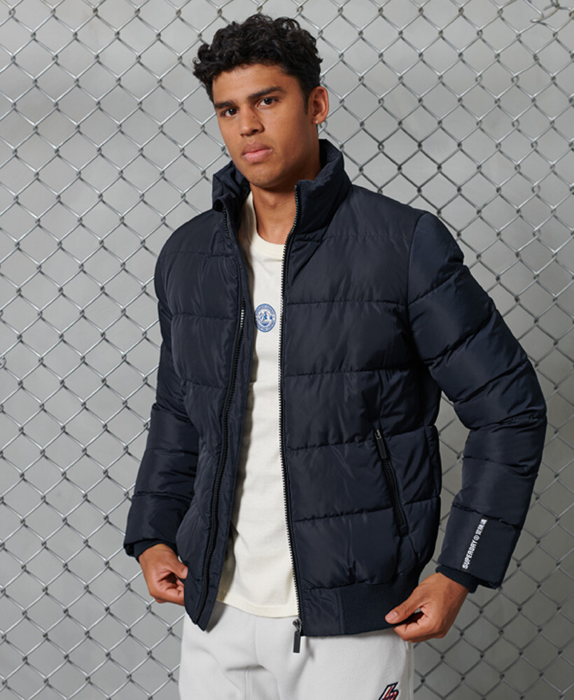 Спортивный спортивный пуховик Superdry, синий — фото 3