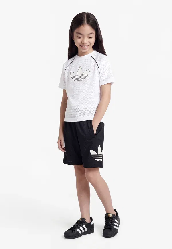Детский комплект шорт Adidas Originals, белый/черный