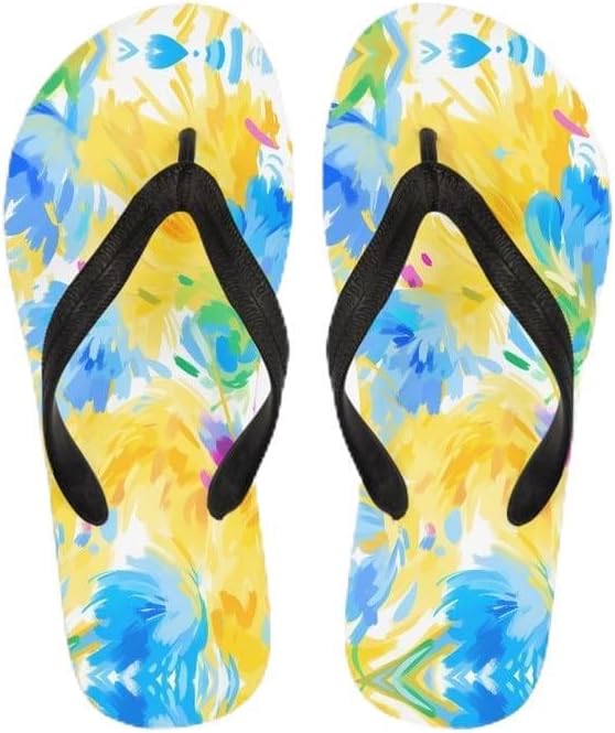 

Женские пляжные шлепанцы Semiouray с камуфляжным принтом, подсолнечник, тюльпан, легкие летние тапочки, сандалии-вьетнамки для отпуска на Гавайях, Abstract Chrysanthemum