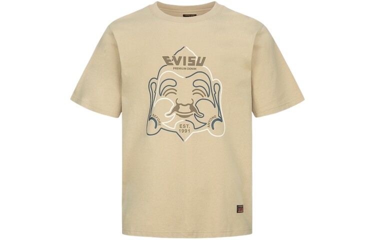 

Футболка мужская бежевая Evisu, цвет Apricot