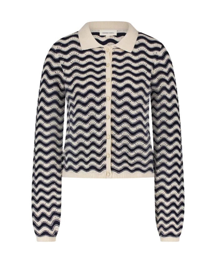 

Вязаный кардиган с длинным рукавом Caro Fabienne Chapot, синий