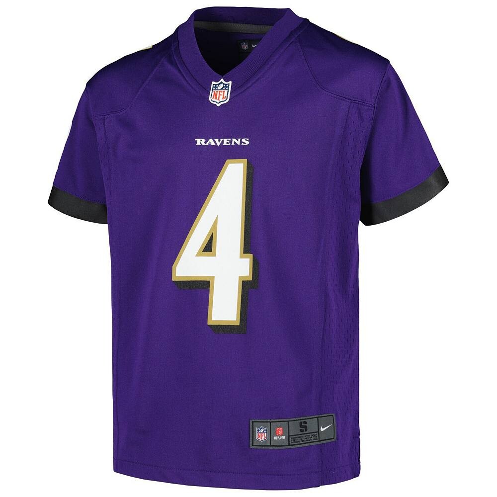 Молодежная игровая майка Nike Zay Flowers Purple Baltimore Ravens, цвет Rav Purple — фото 3