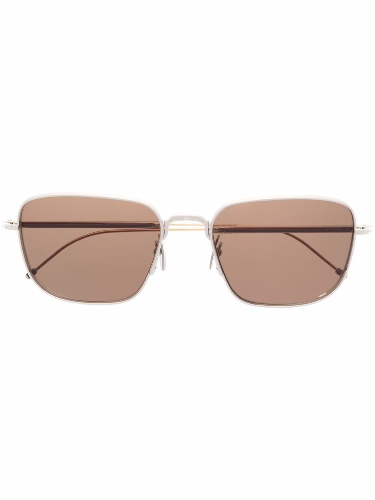 

Thom Browne Eyewear солнцезащитные очки в квадратной оправе, серебряный