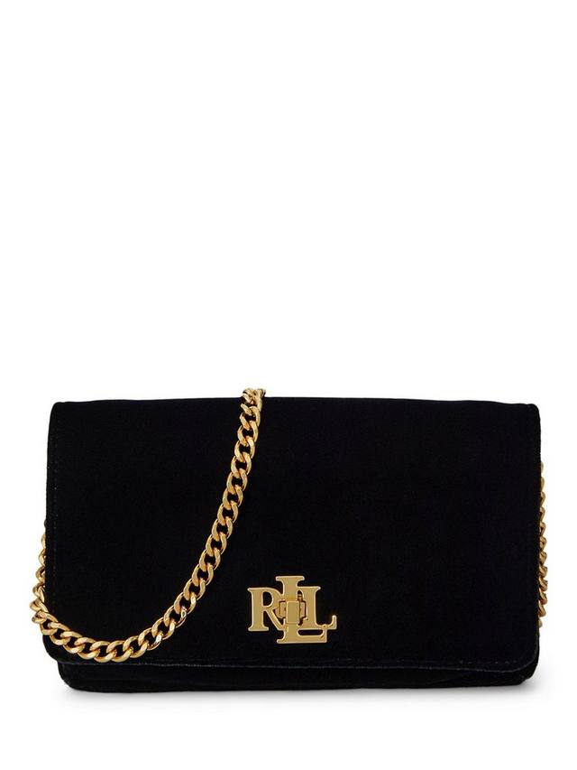 

Лорен бархатная кроссбоди с поворотным замком Ralph Lauren, Black