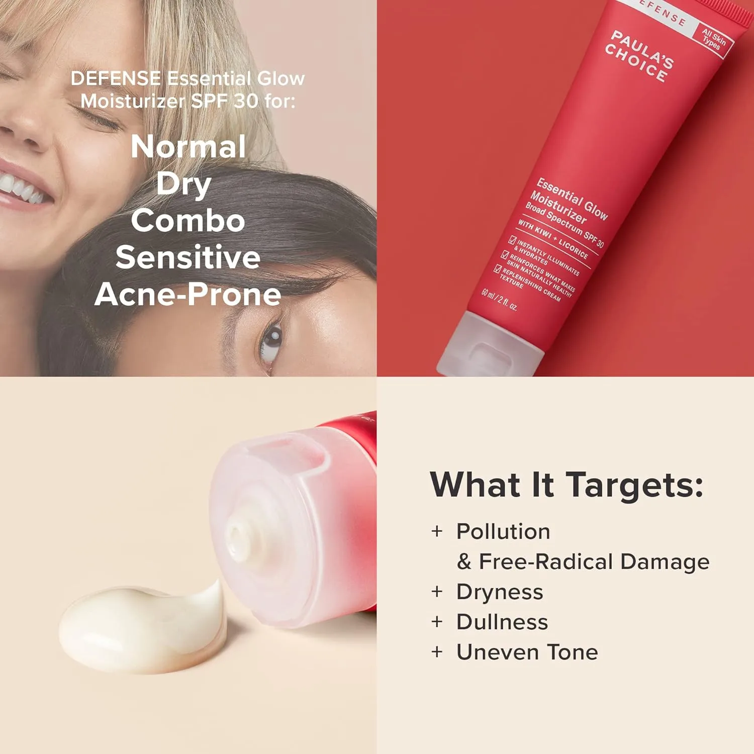 Крем для лица SPF PAULA'S CHOICE Увлажняющий минеральный DEFENSE Essential Glow с (.), blue — фото 3