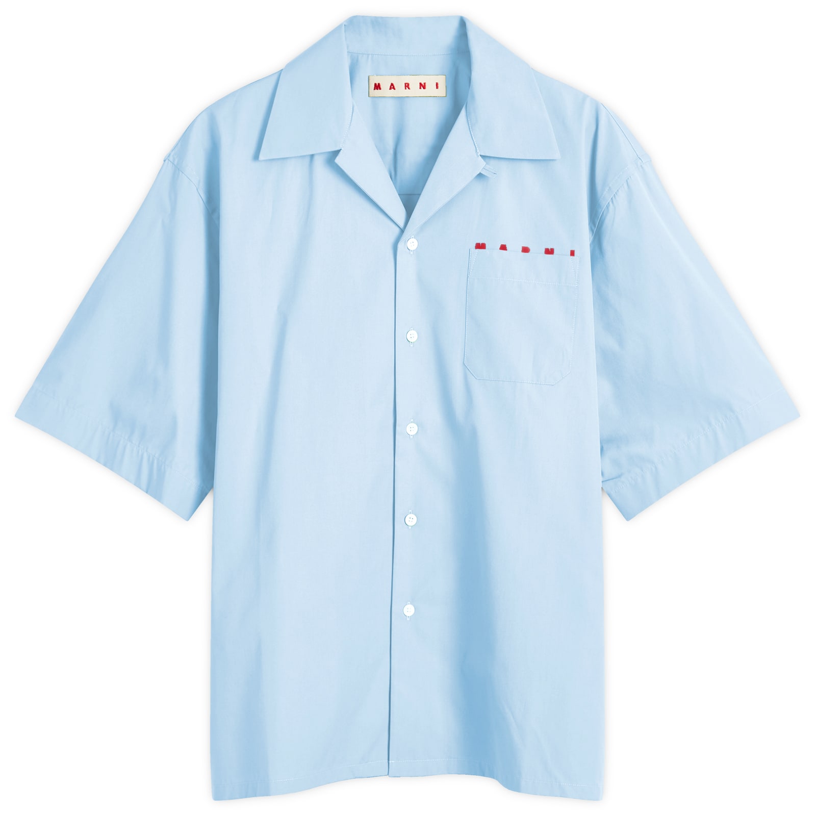 

Рубашка Marni Pocket Logo Vacation Shirt, цвет Iris Blue