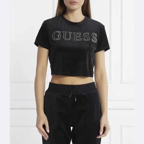 

Топ стандартного кроя Guess, черный