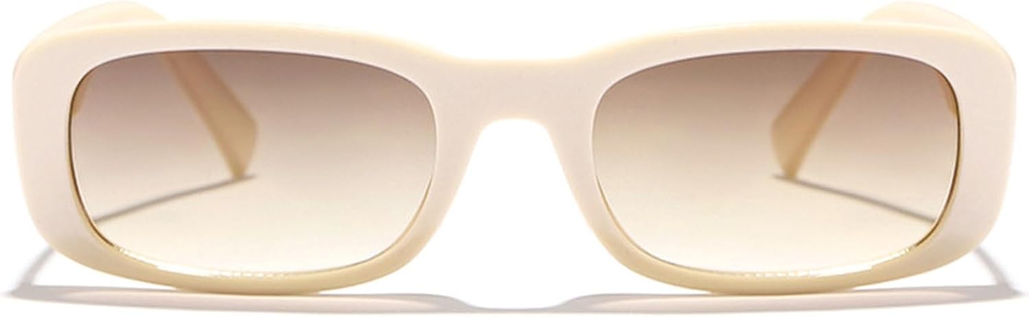 

Ретро прямоугольные солнцезащитные очки для женщин, винтажные коричневые квадратные солнцезащитные очки, модные очки с защитой от УФ-излучения UV400 для мужчин, модные панк-солнцезащитные очки mincl, Beige Brown