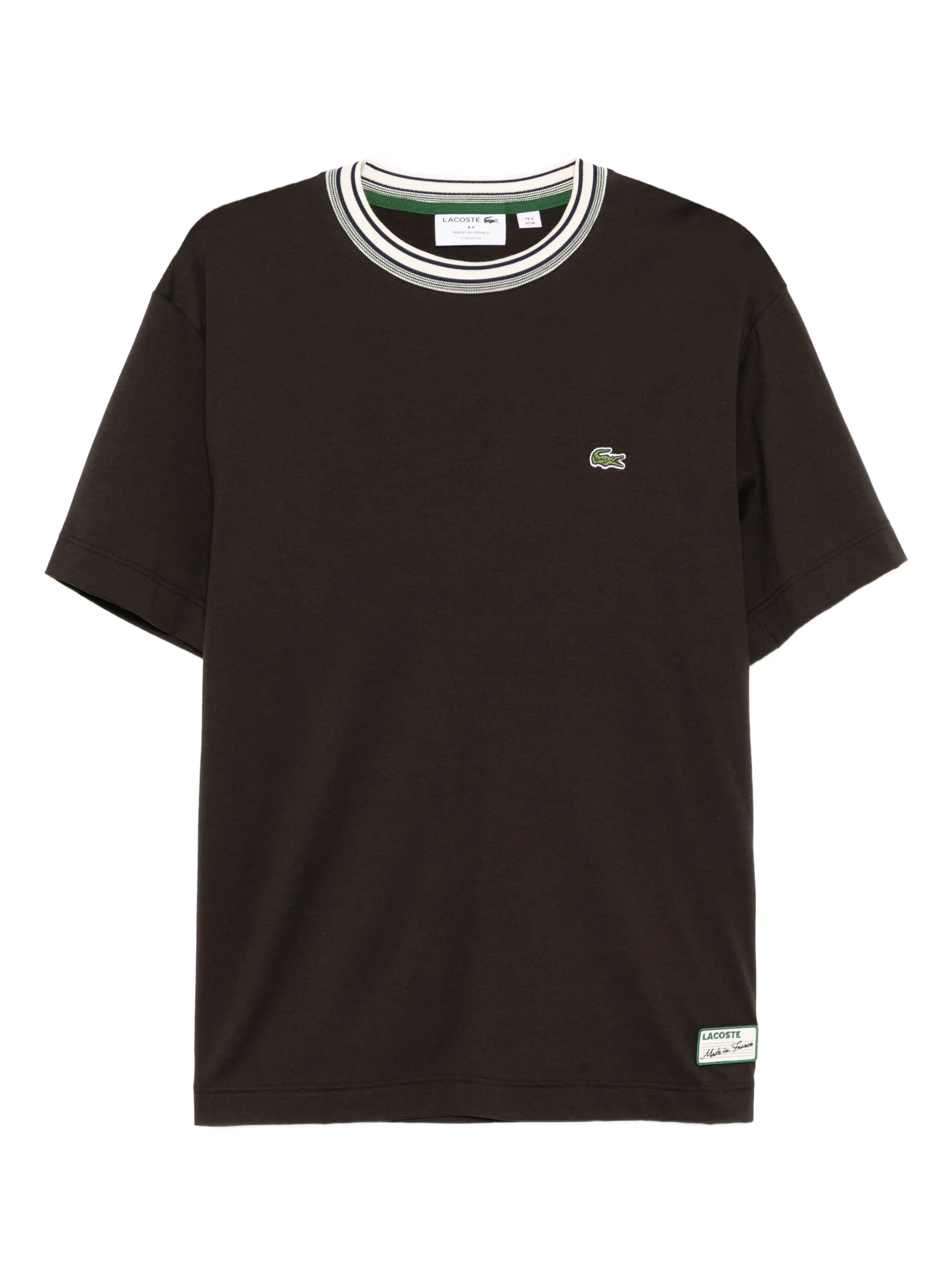 

Футболка с вышитым логотипом Lacoste, коричневый