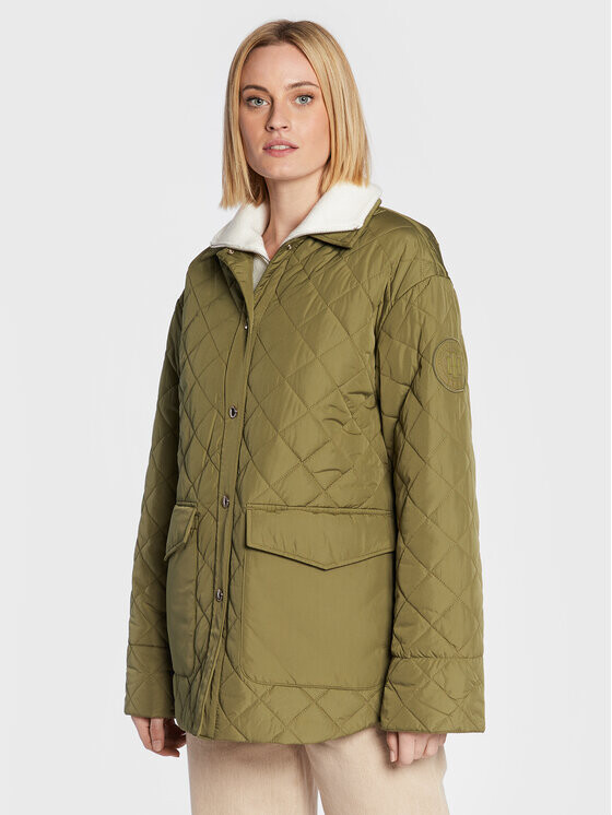 

Пуховик свободного кроя Tommy Hilfiger, зеленый