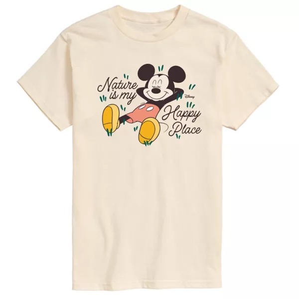 

Футболка мужская Mickey Mouse «Природа — мое счастье» Disney, бежевый