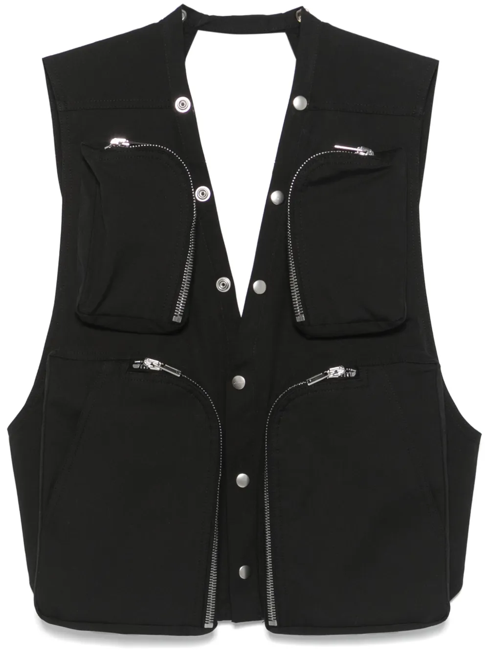 

Жилет с открытой спиной и карманами карго Rick Owens, черный