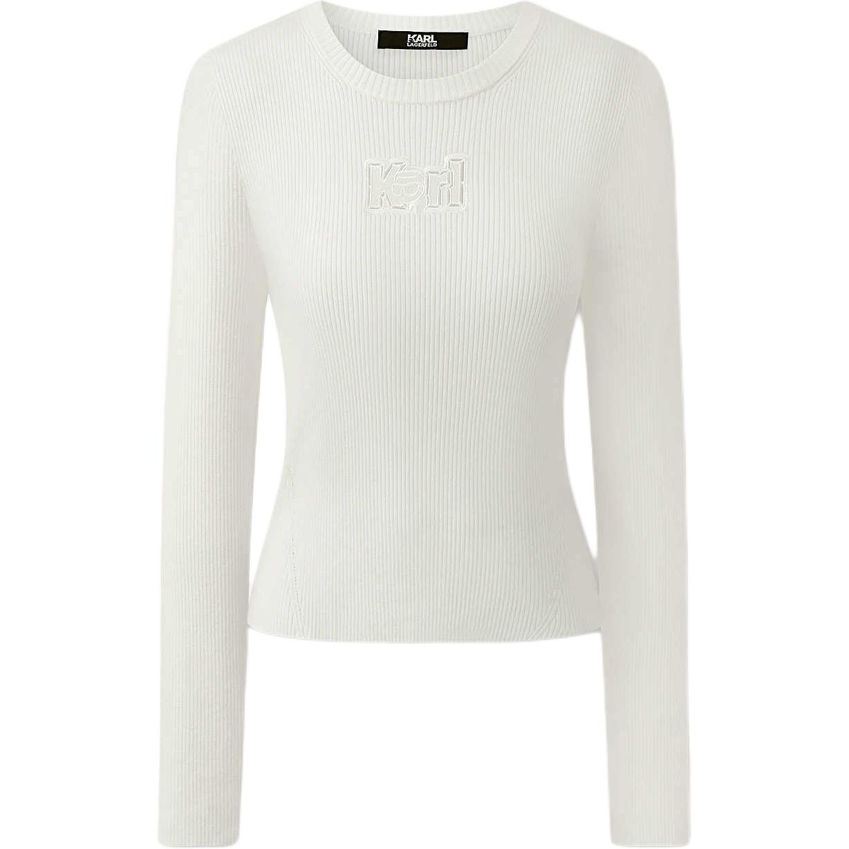 

KARL LAGERFELD / Karl Lagerfeld Jeans Карл Лагерфельд Вязаный свитер женский белый