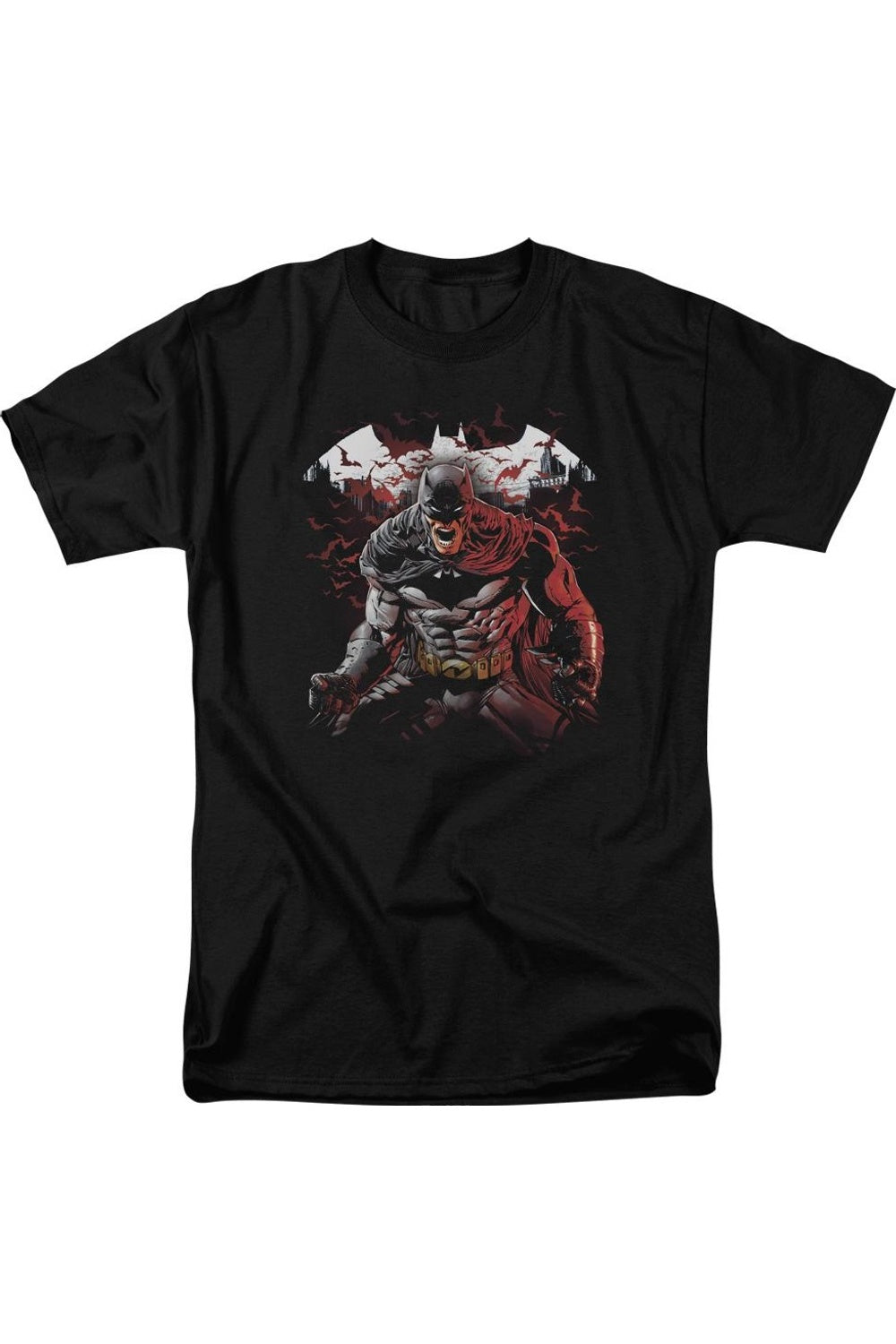 

Футболка с коротким рукавом для взрослых Batman Raging Bat Gildan, черный