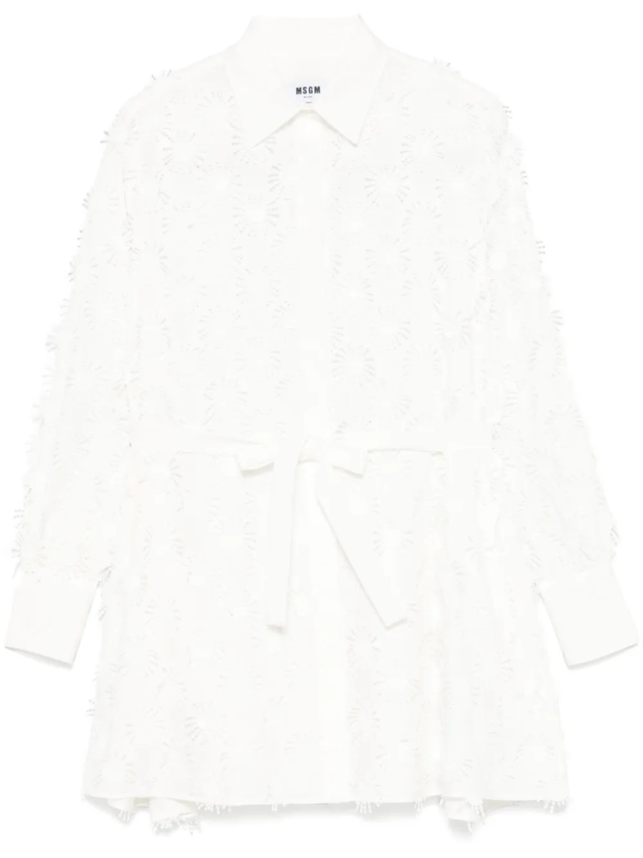 

Мини-платье с 3D-деталями MSGM, белый