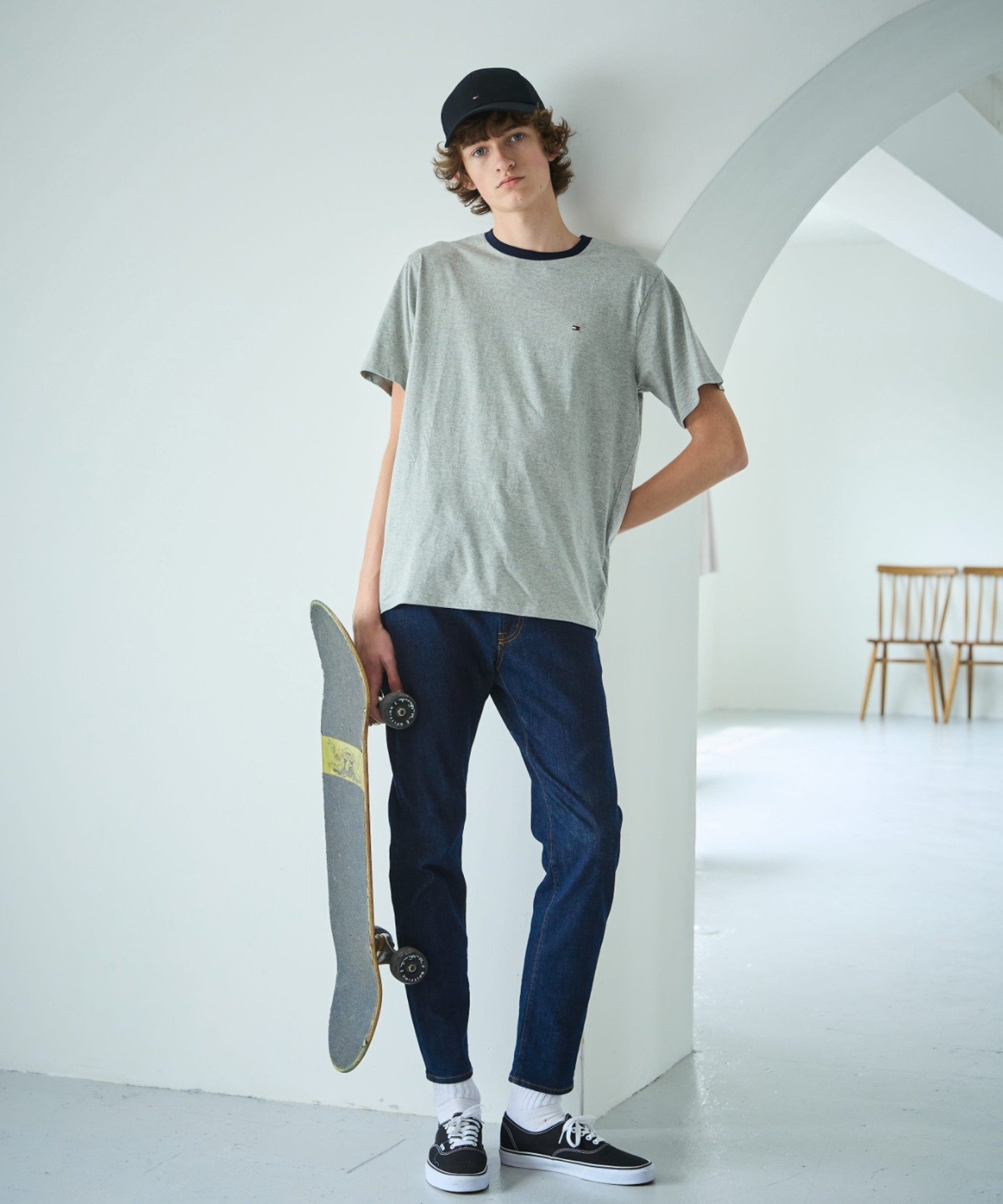 JS M ARCHWAY TEE TOMMY HILFIGER, Gray P7A — фото 3