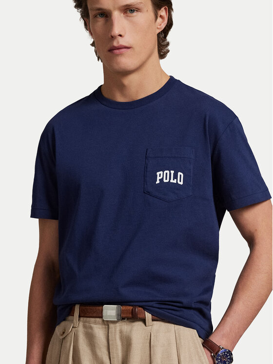 Футболка облегающего кроя на заказ 710974585001 Polo Ralph Lauren, синий — фото 4