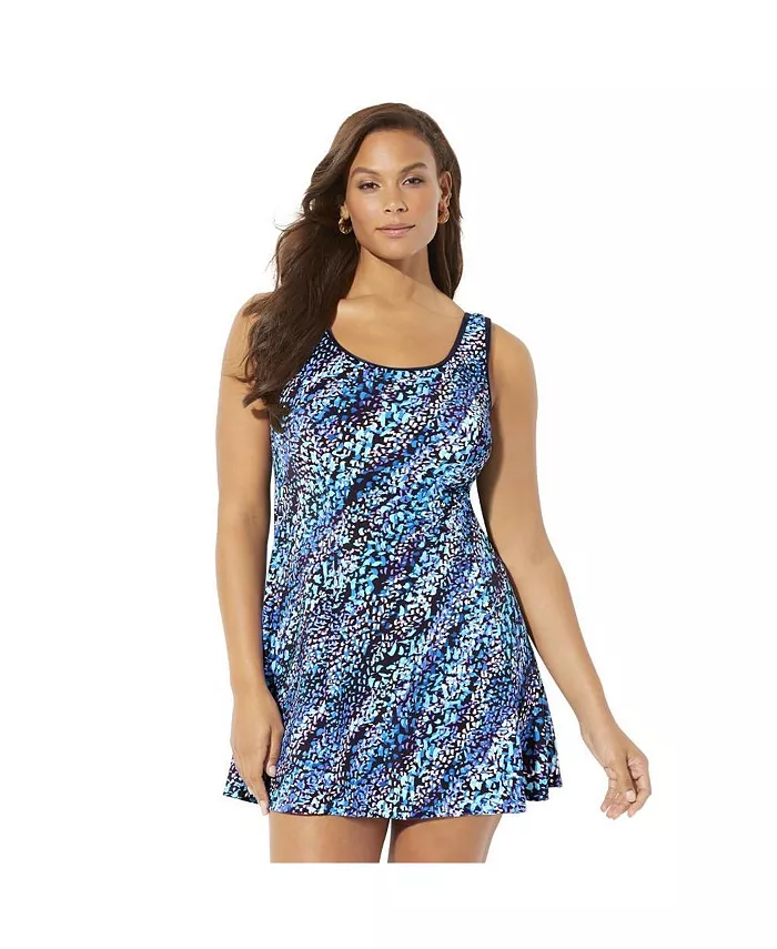 

Женское хлорстойкое платье-купальник Tank Swimdress Swimsuits for All, синий