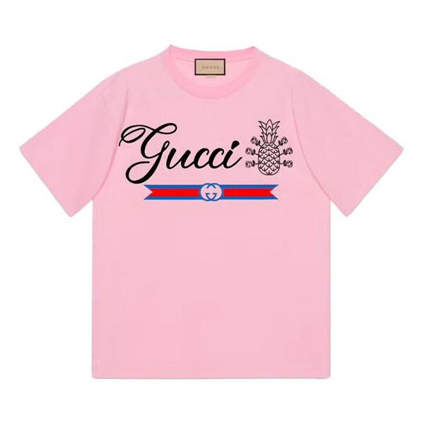 

Футболка pineapple cotton t-shirt 'pink' Gucci, розовый