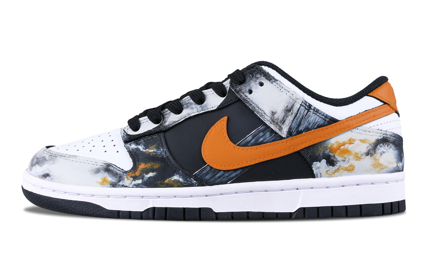 

Кроссовки Nike Dunk Skateboarding Shoes Men Low-top Black, цвет Orange