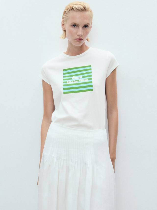 

Футболка Illustra Stripe Capri Mango, Neutral/Green