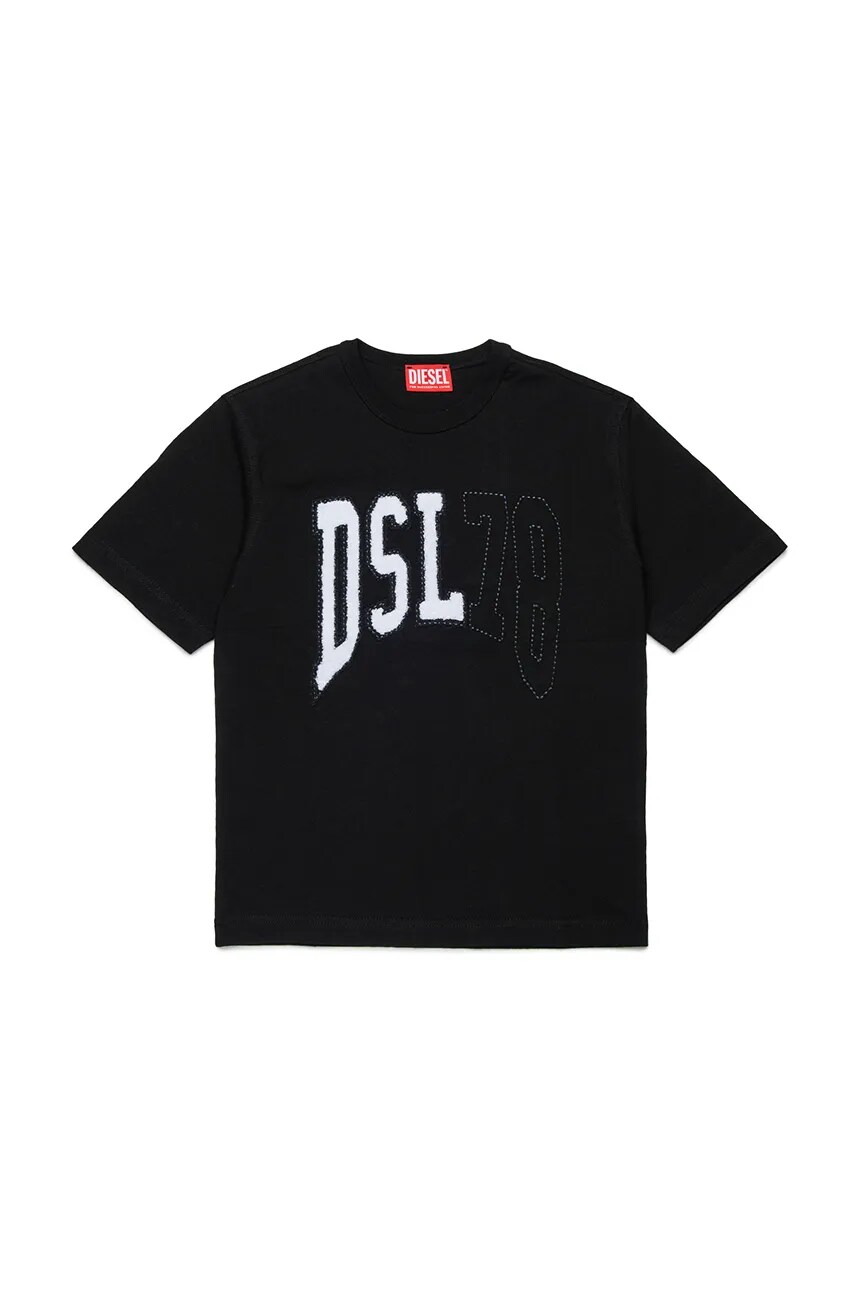 

Футболка из хлопка детская TWASHN OVER T-SHIRT Diesel, черный