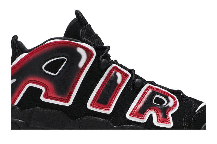 Кроссовки Nike Air More Uptempo 96 BG 'Laser Crimson', черный — фото 3